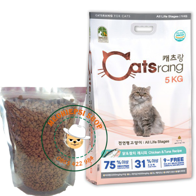 Thức ăn cho mèo Catsrang hàn quốc - túi zip 1kg