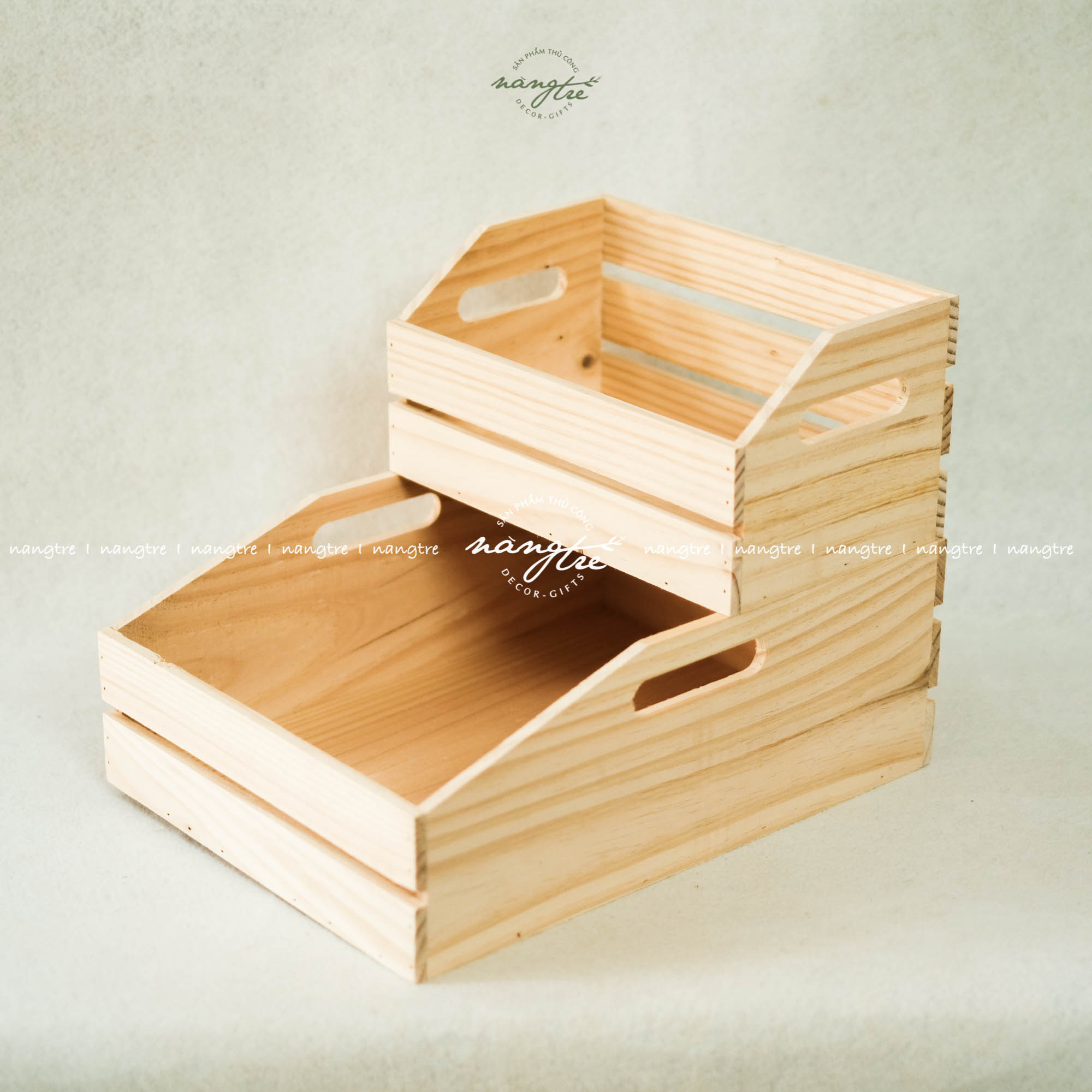 Khay gỗ pallet đựng trái cây