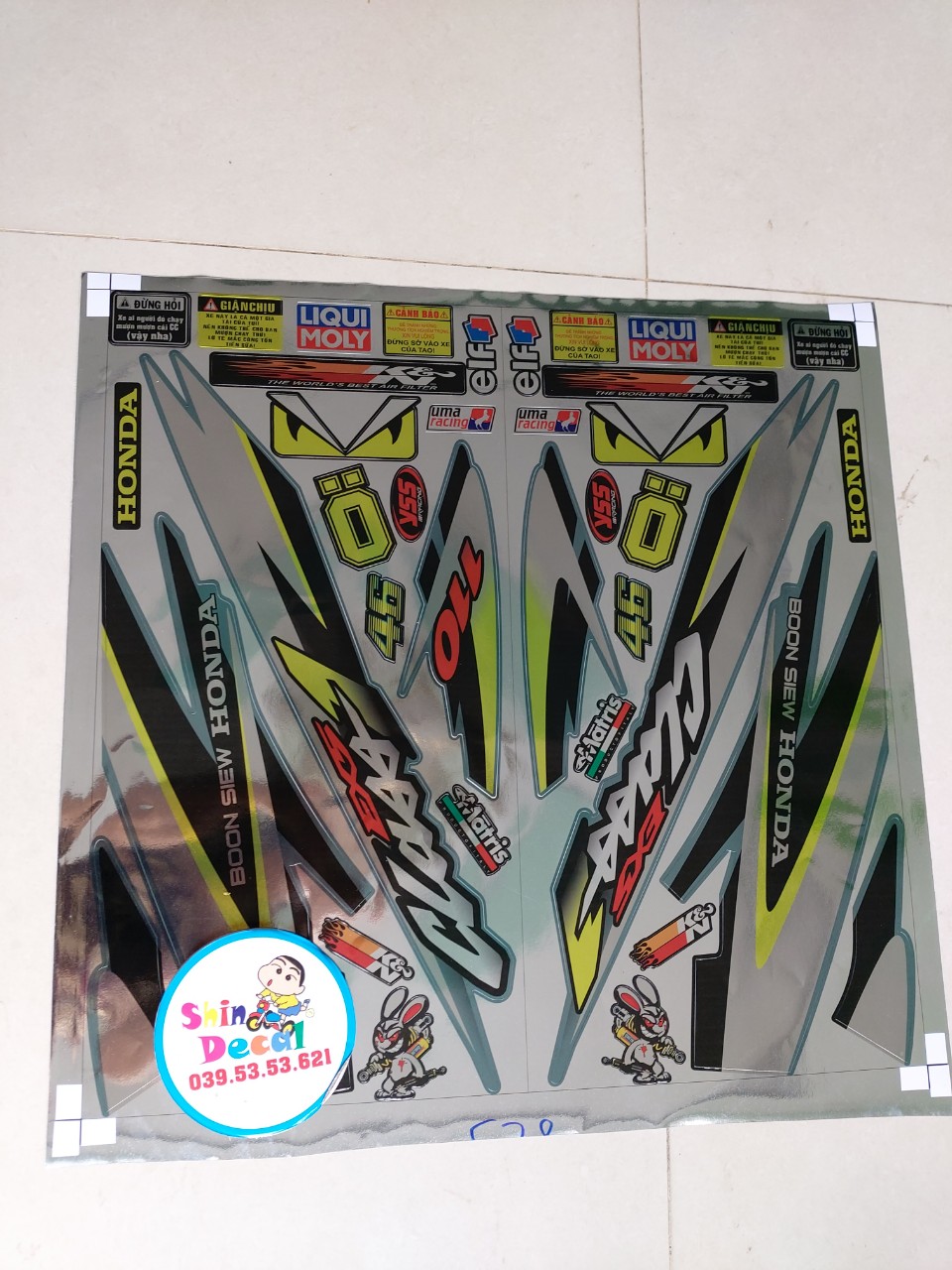 Tem crom xe wave nhỏ mẫu class cao cấp