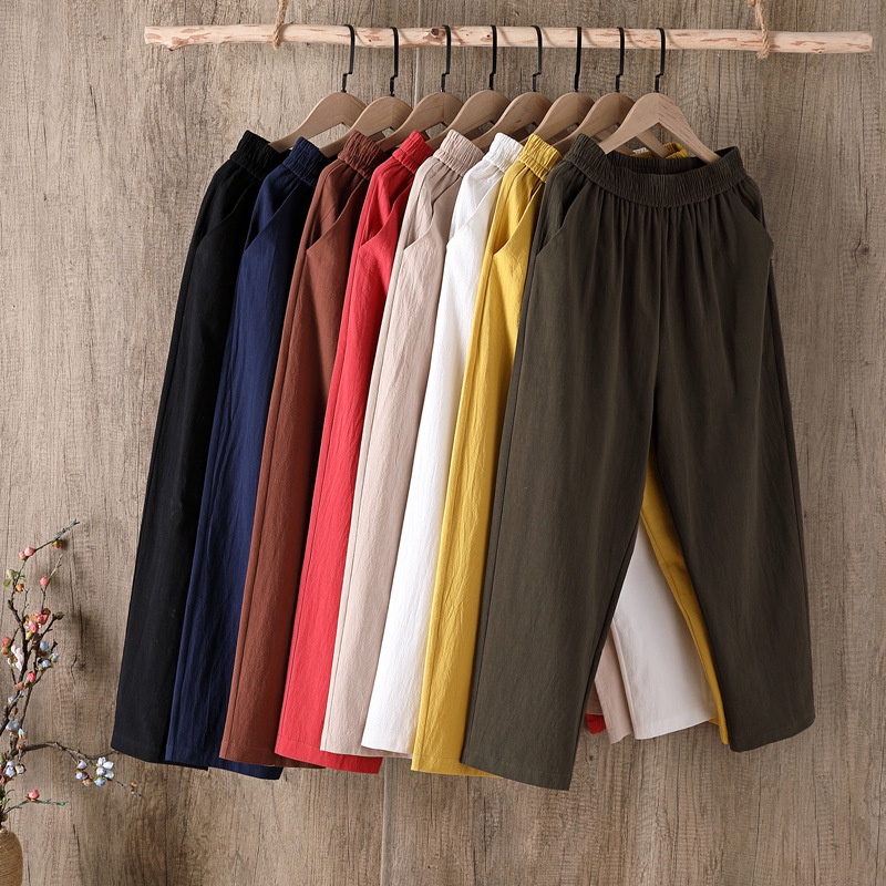 Quần baggy đũi xước mới bigsize quần đũi dài nữ Bigsize