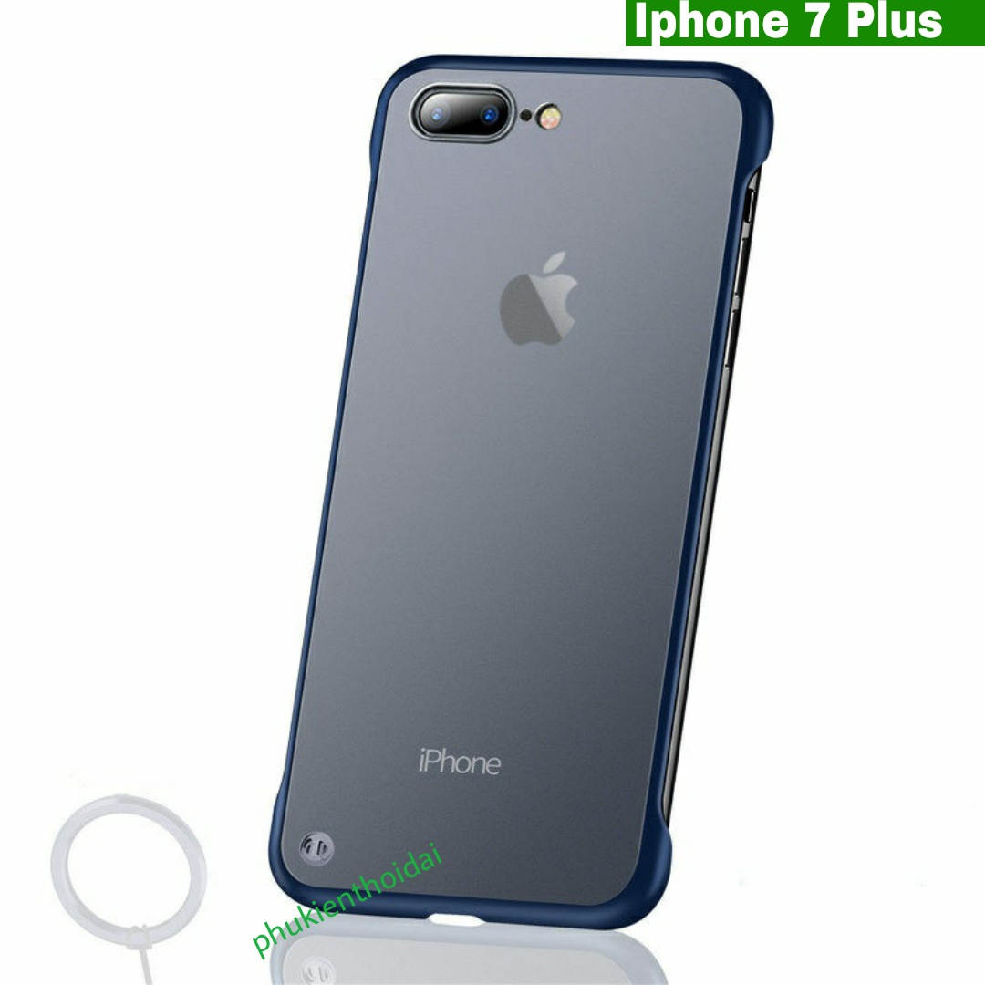 Ốp lưng nhám mờ không bo viền Iphone 7 Plus hạn chế vân tay