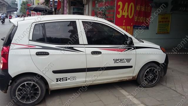 Tem dán sườn xe Ô tô Hatback 00008