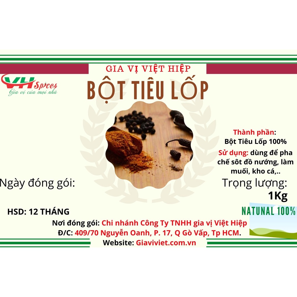 Bột Tiêu Lốp gói 1kg