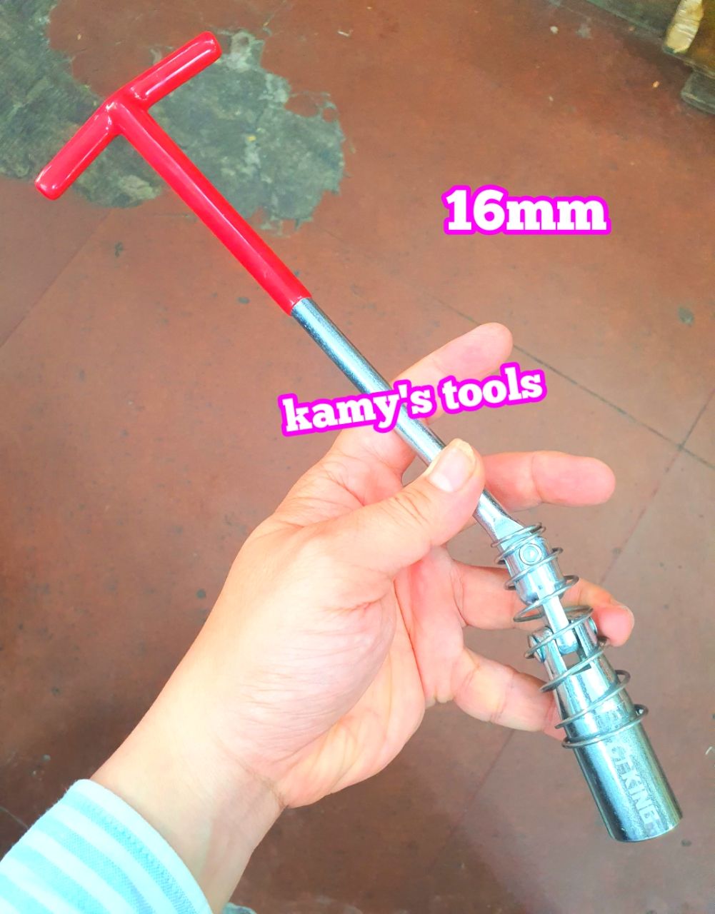 Tay mở bugi 16mm 21mm dài 225mm 325mm đầu bẻ cong, đầu tuýp khẩu mở bugi