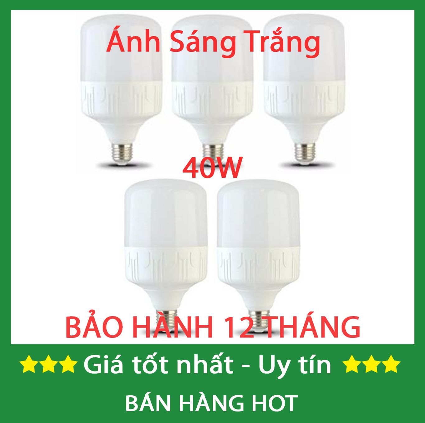 [Hàng bán chạy giá sĩ] Bộ 5 bóng đèn led 40w (ánh sáng trắng / ánh sáng vàng)
