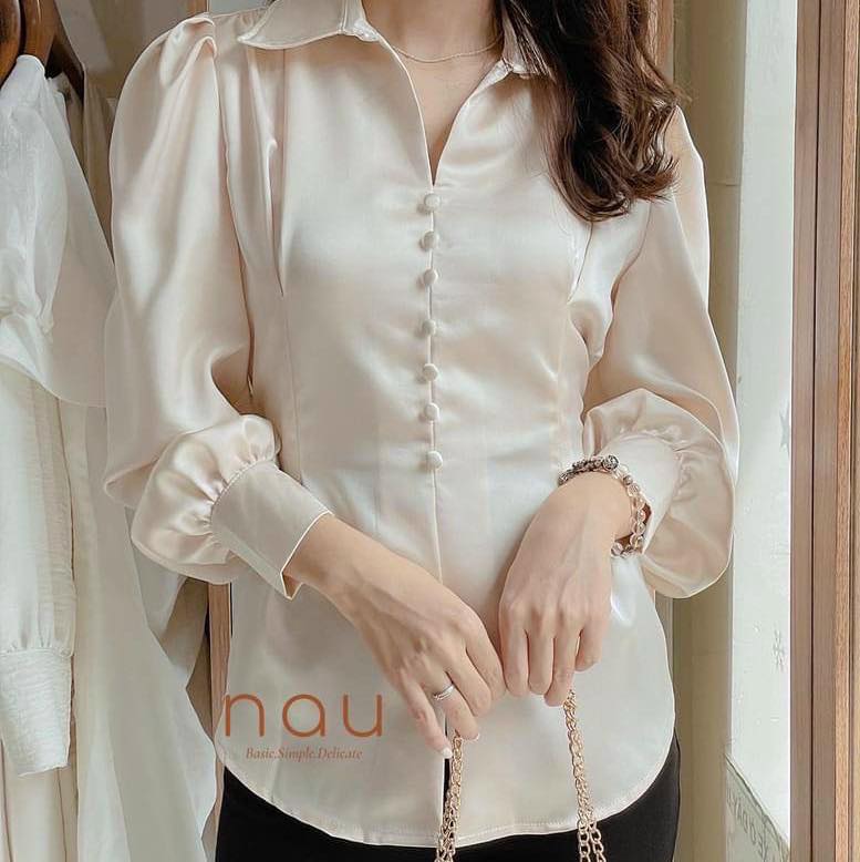 ÁO PEPLUM NÚT BỌC NƠ LƯNG (KÈM VIDEO HÌNH THẬT)