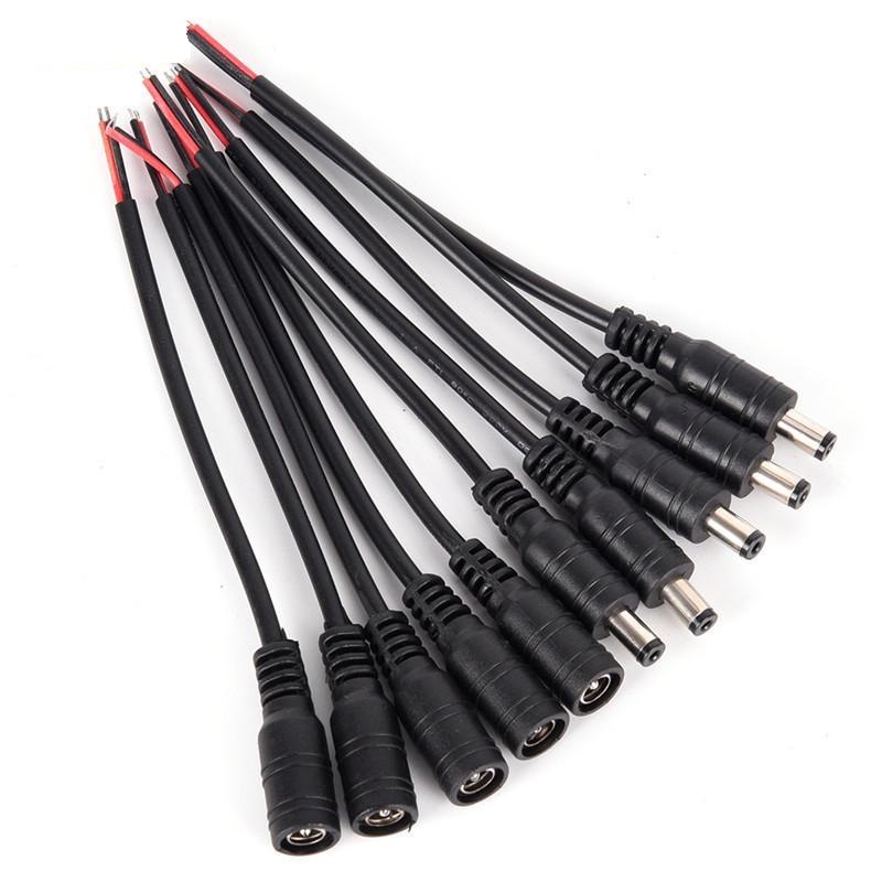 Set 5 cặp dây cáp nối nguồn DC 5.5x2.1mm (ĐỰC+CÁI)