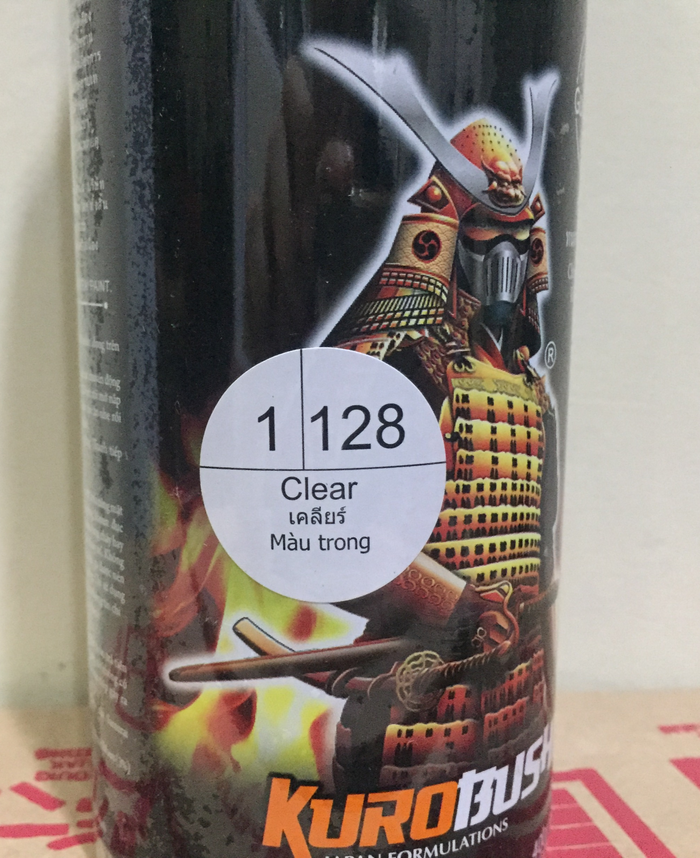 Sơn xịt sơn xe máy Samurai 128 màu trong    Clear