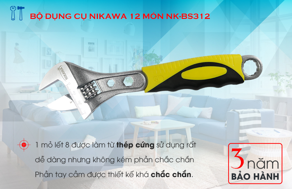 Bộ dụng cụ Nikawa Tools 12 món NK-BS312 - BẢO HÀNH 36 THÁNG