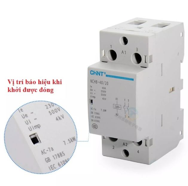 Khởi động từ, contactor 1 pha CHINT NCH8 40A/220V