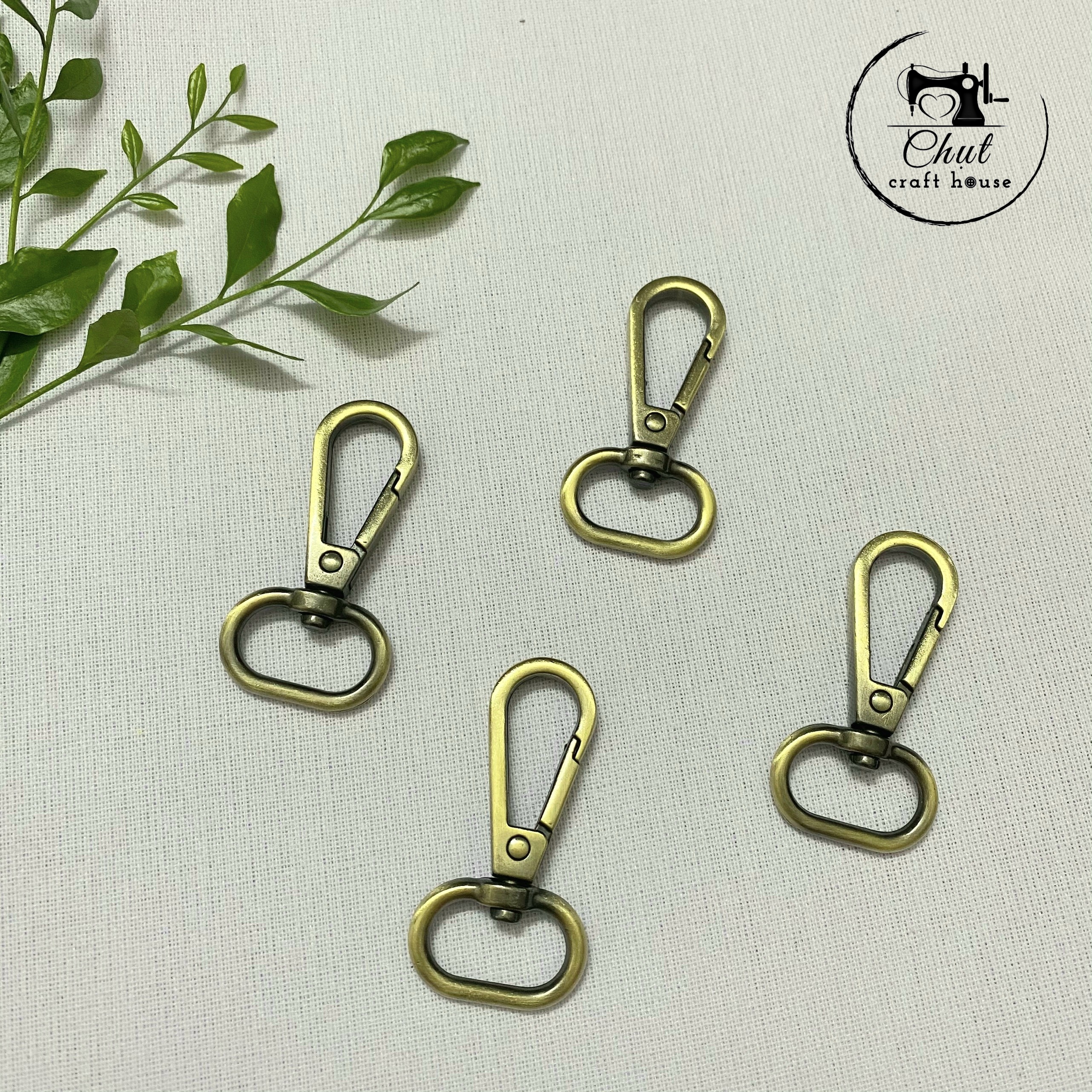 Móc càng cua 2cm đồng - Phụ kiện làm túi