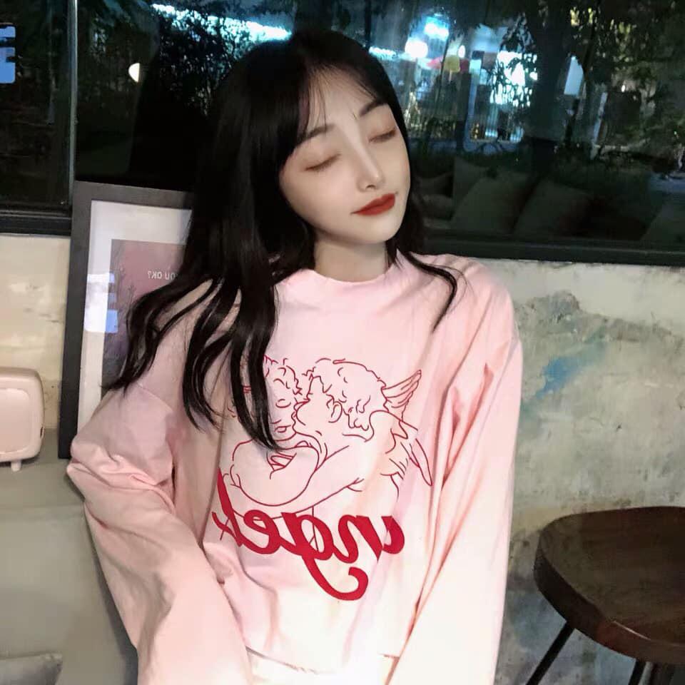 [HCM]Áo croptop nữ in hình ANGEL cực hot