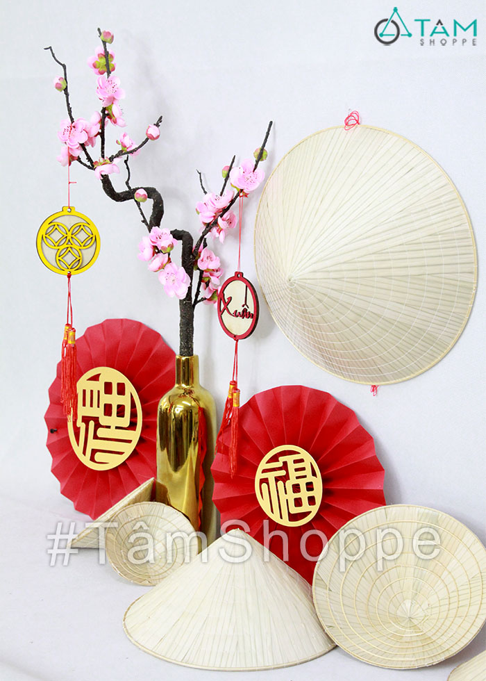 Nón lá trang trí hàng đẹp nhiều cỡ