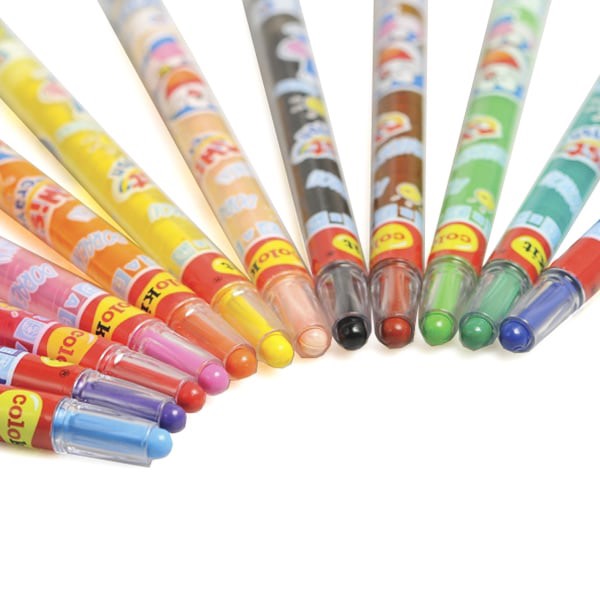 Bút sáp vặn 12 màu Colokit Doraemon TCR-C04/DO