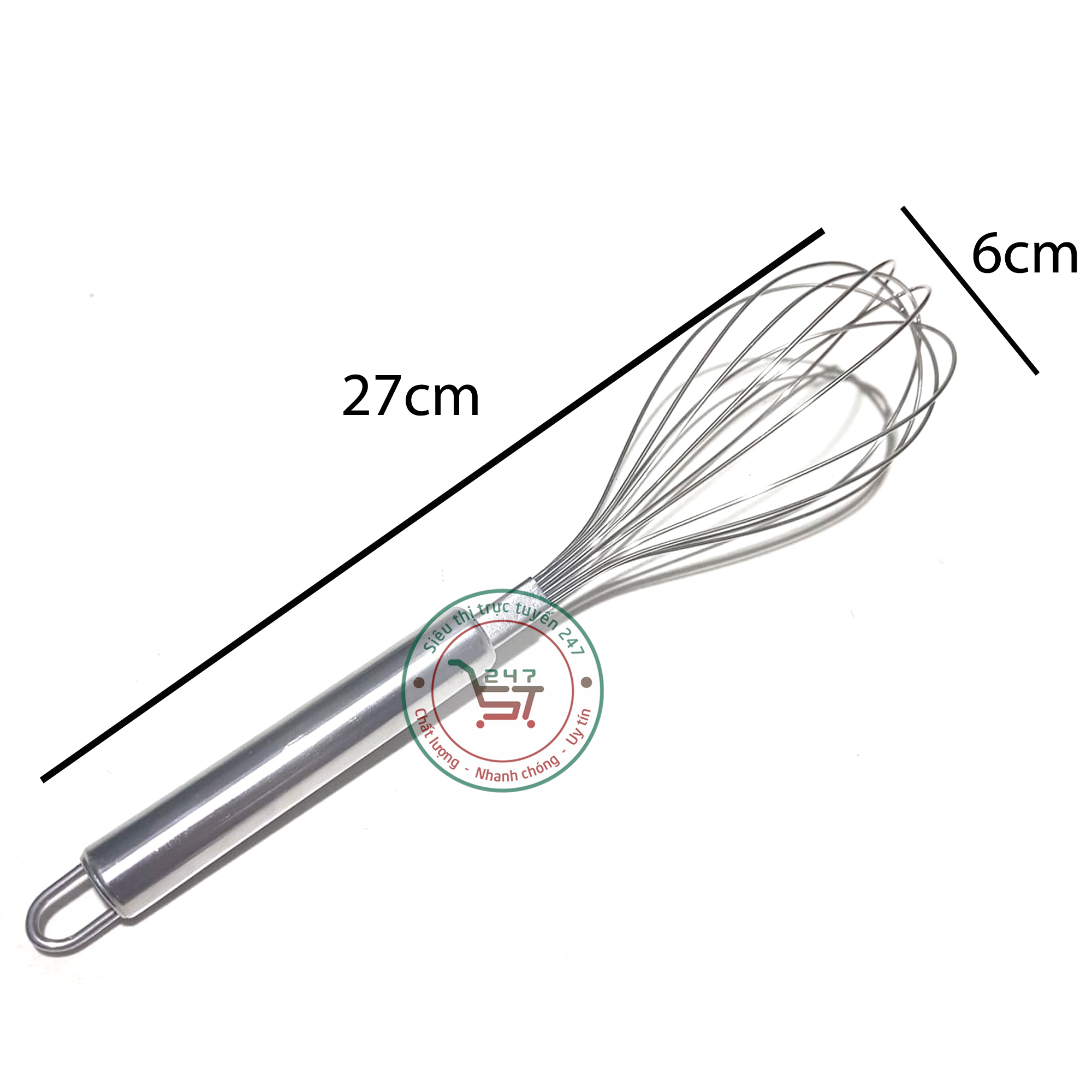 Đánh trứng bằng tay loại nhỏ inox 304 dày dặn không gỉ dụng cụ làm bánh giá rẻ