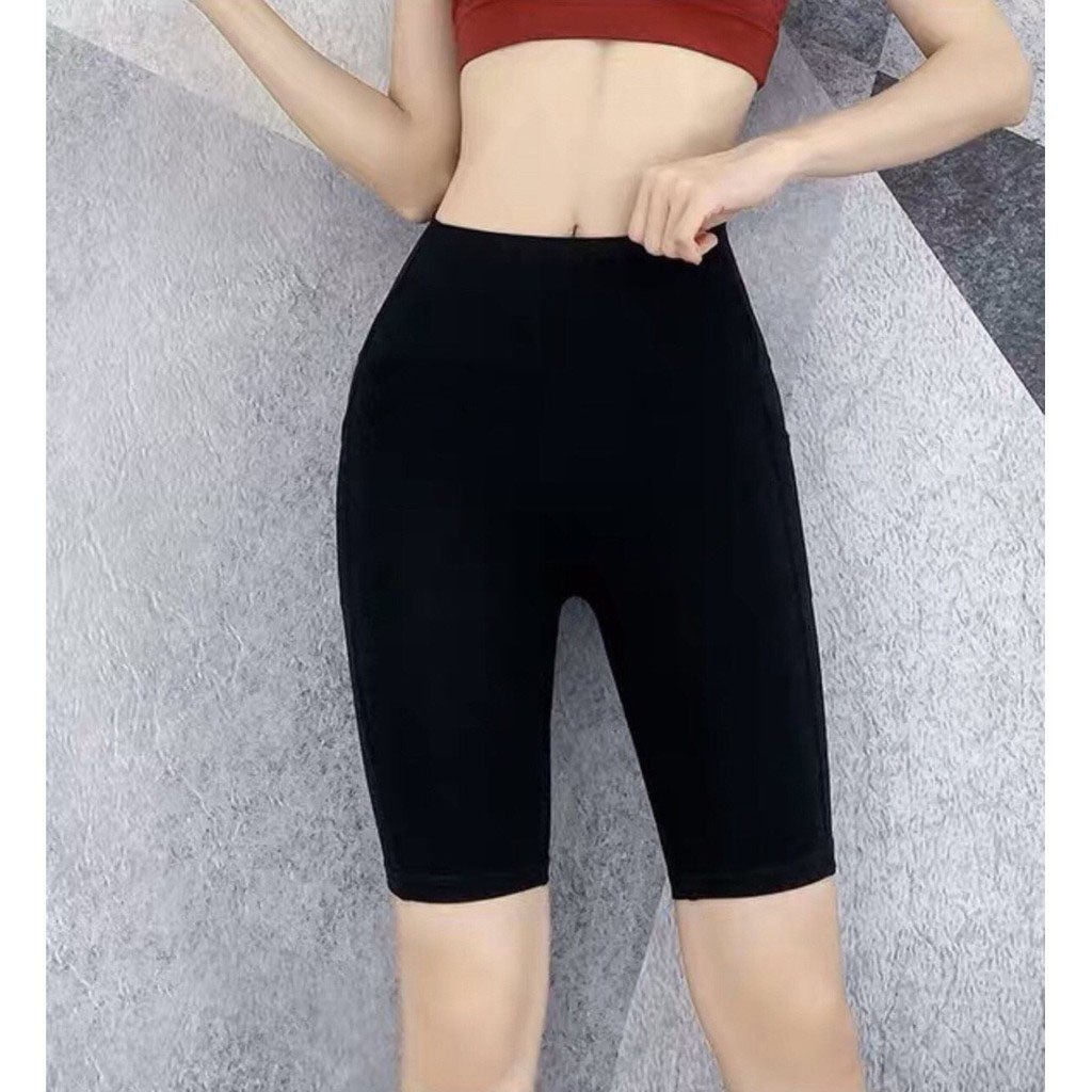 Quần Legging Ngố Nữ, Đùi Lửng Nâng Mông Cạp Cao Siêu Hot Chất Cotton Co Giãn Hàng Loại 1 Siêu Đẹp