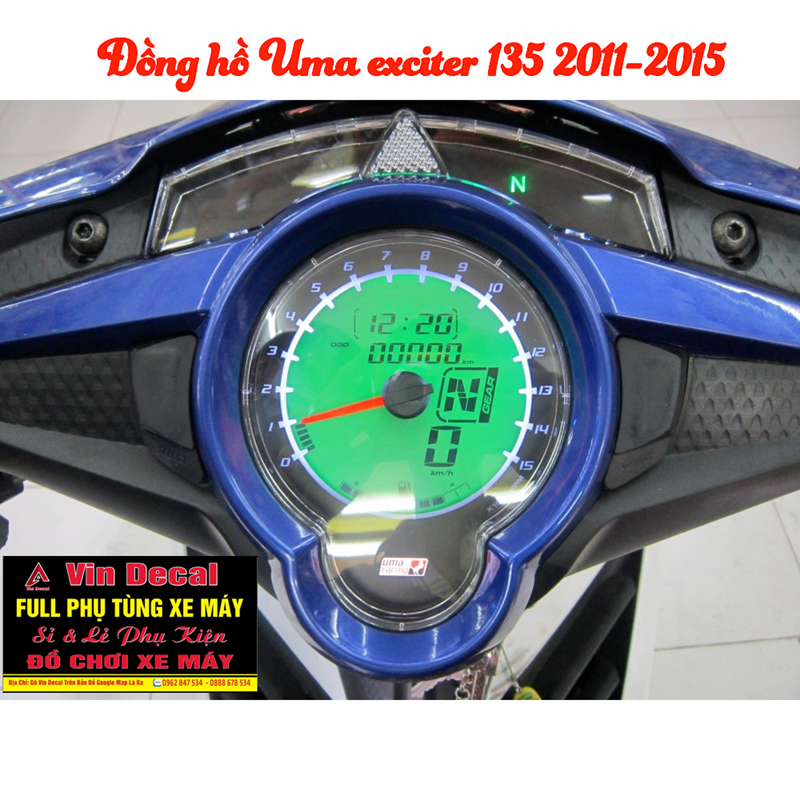 Đồng hồ Uma exciter 135 2011-2015 - Vindecal BD