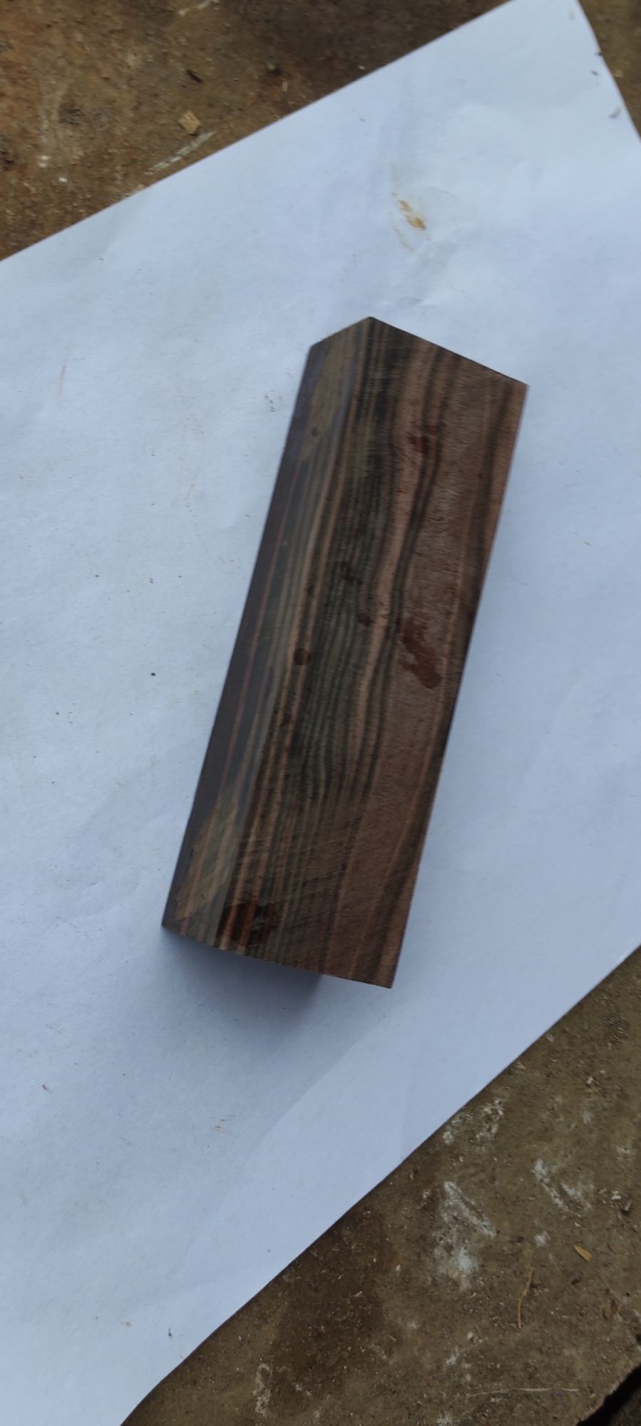 phôi gỗ mun kt 14x4x4cm