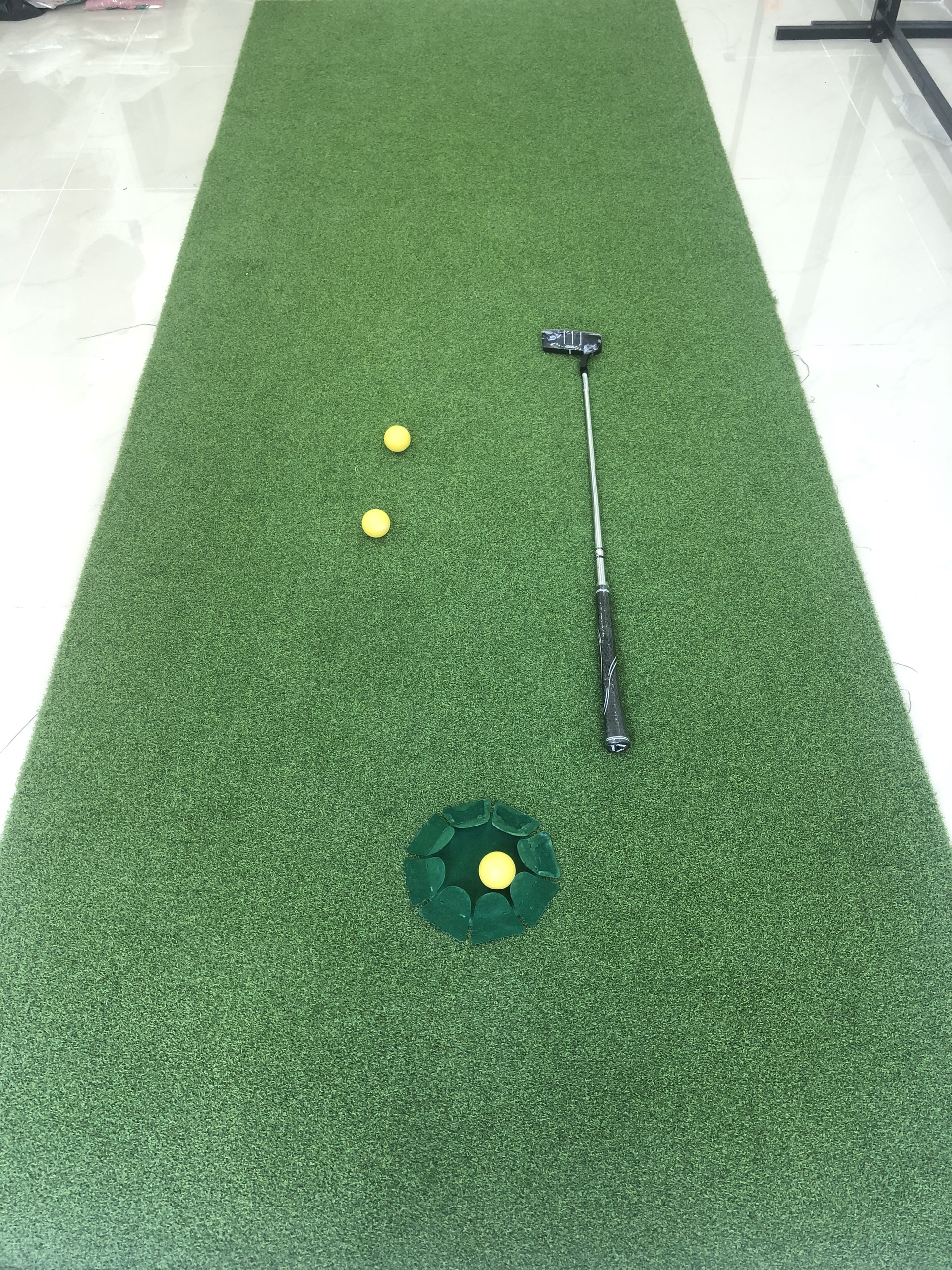 Thảm tập golf putting di động 100x300cm (kèm lỗ golf)
