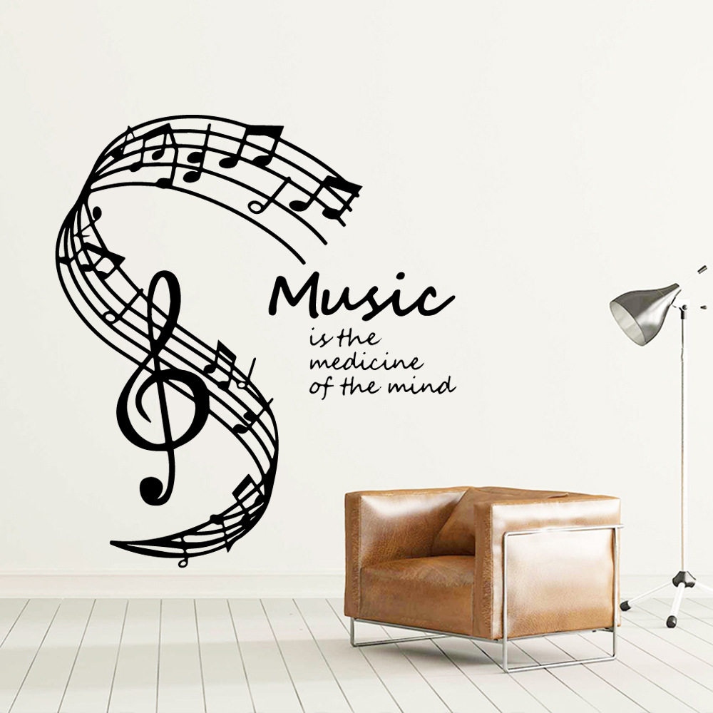 Decal dán trang trí tường âm nhạc mẫu số 14 amyshop