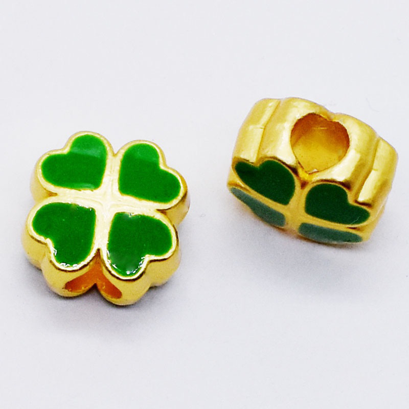 Charm cỏ 4 lá màu xanh - KL183