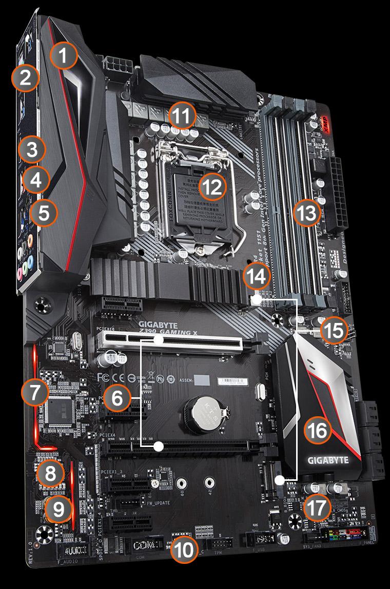 MainboardGigabyte Z390 Gaming X