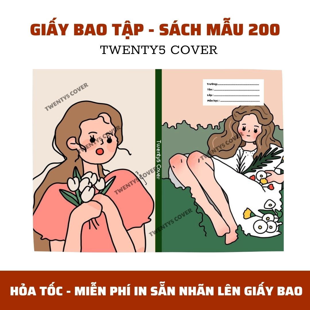 GIẤY BAO TẬP - SGK MẪU 200 - 209 [ MIỄN PHÍ IN NHÃN BASIC TRÊN GIẤY BAO - CHẤT GIẤY DÀY BÓNG ]