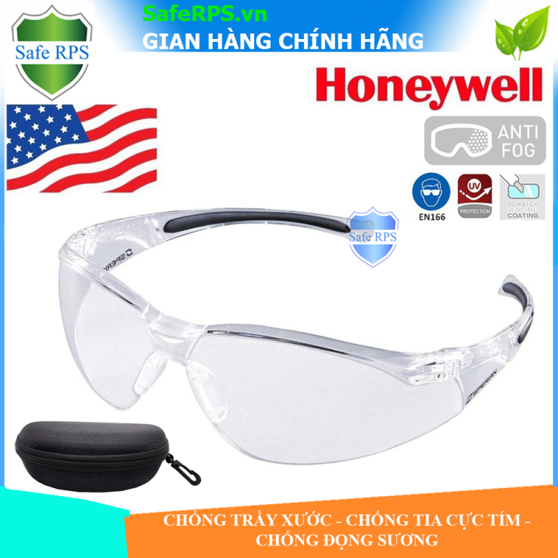 Giá bán Kính Honeywell A800 trắng , chống bụi , chống tia cực tím , chống nước , siêu nhẹ ôm sát mắt , tiêu chuẩn Mỹ - full hộp