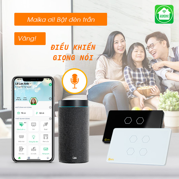 Công Tắc Cảm Ứng Datic – 2 Nút