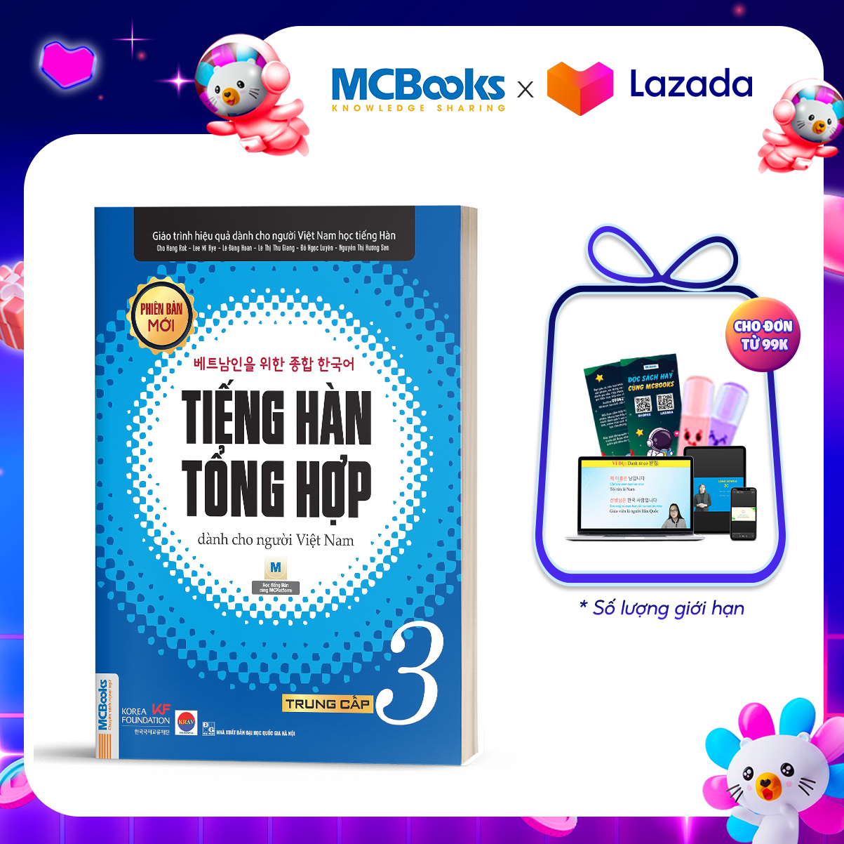 Giáo trình tiếng hàn tổng hợp dành cho người việt nam trung cấp tập 3 - phiên bản mới 2020 - kèm app