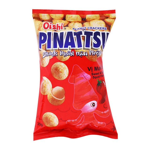 Combo 10 gói Snack Đậu Phộng Siêu Xốp Pinatasu Oishi