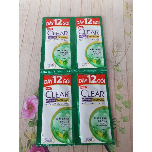 Combo 50 gói dầu gội clear bạc hà