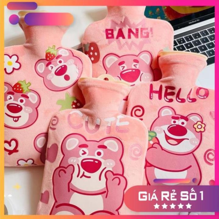 Túi chườm nóng gấu dâu đau bụng kinh chườm giữ ấm cơ thể giảm đau bụng giữ nhiệt hiệu quả cho nữ