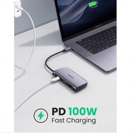 Bộ chuyển đổi Ugreen 50852 USB Type-C sang HDMI, Lan, USB 3.0, SD/TF