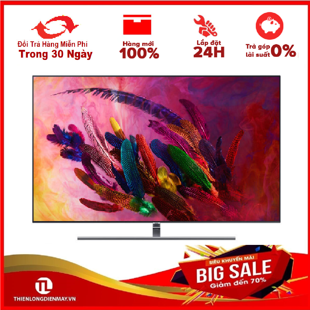 TRẢ GÓP 0% - Smart Tivi QLED Samsung 4K 55 inch 55Q7FNA