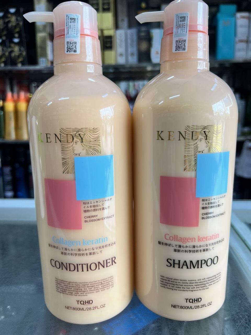 Cặp dầu gội xả dưỡng sinh cao cấp kendy 800ml x2