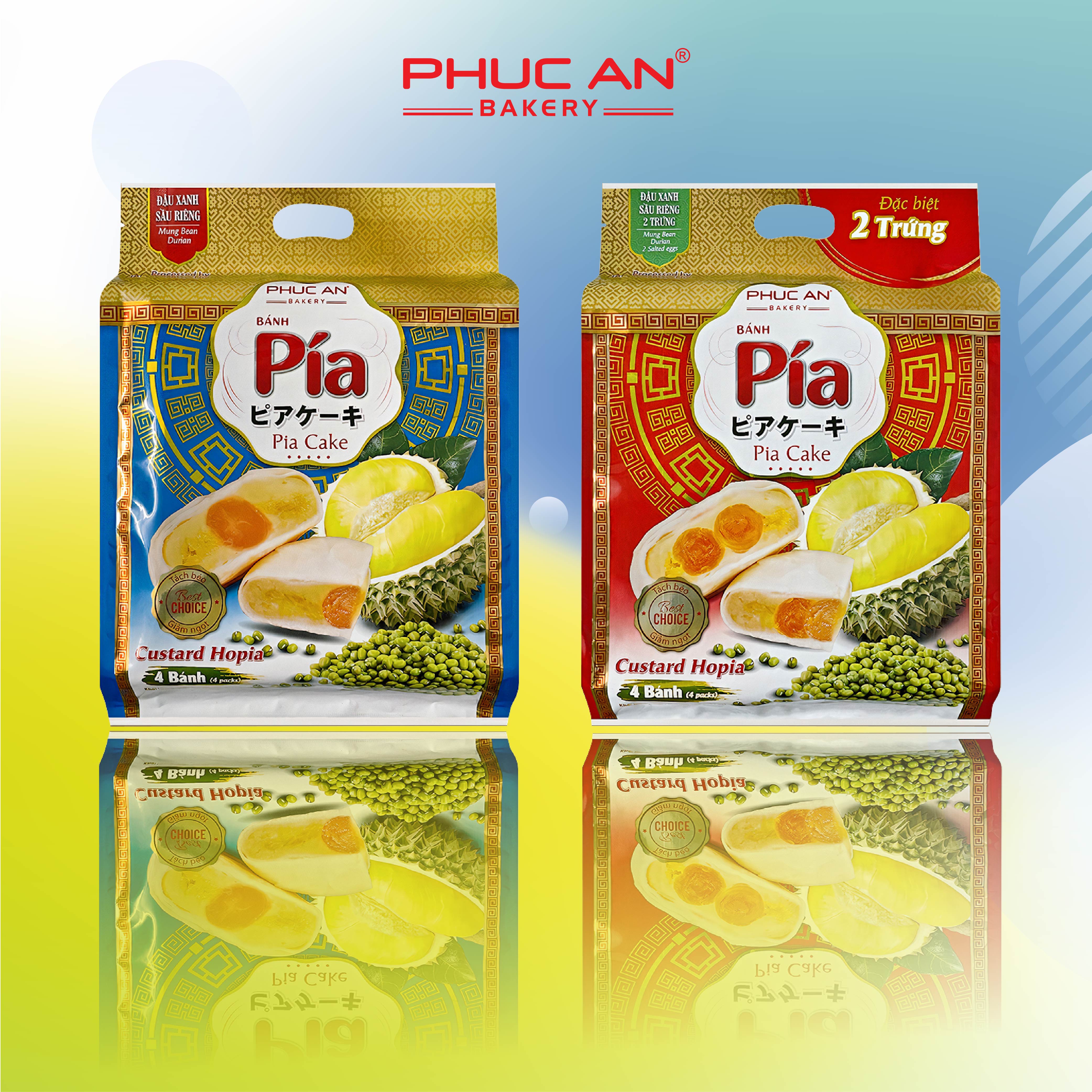 Bánh Pía Premium Big Size 2 trứng muối ( Đậu Xanh - Sầu Riêng - Trứng Muối )