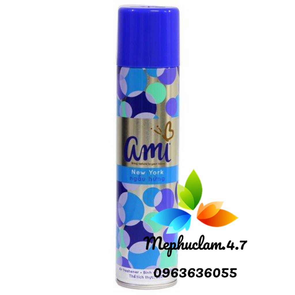 Xịt phòng Ami 280ml [ 6 Mùi Vị ]