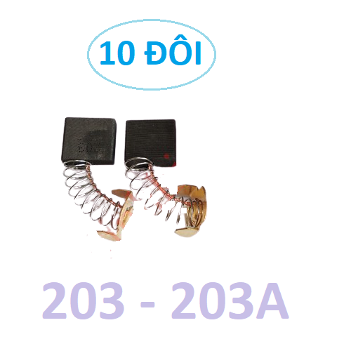 10 đôi chổi than 203A dùng cho máy cắt sắt,máy đục bê tông công suất lớn - Chổi than MKT203A
