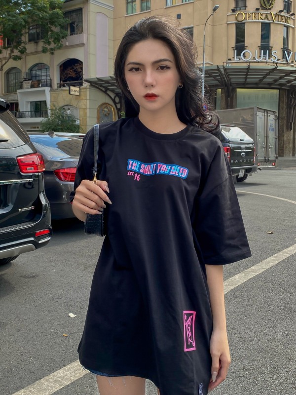 Áo thun TSUN Blossom Flower Tee - Black