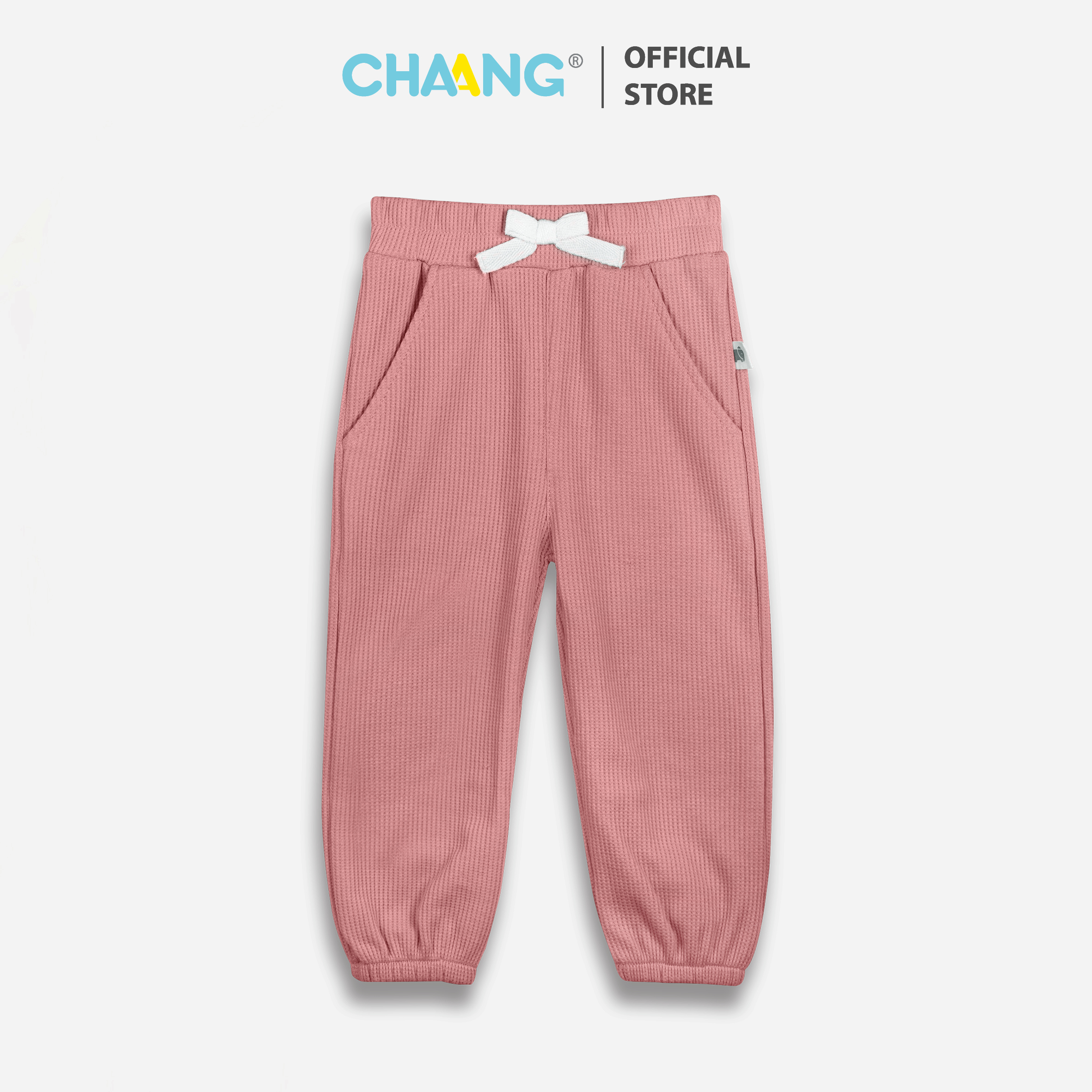 Quần jogger cho bé gái Cosmos hồng đỗ Chaang