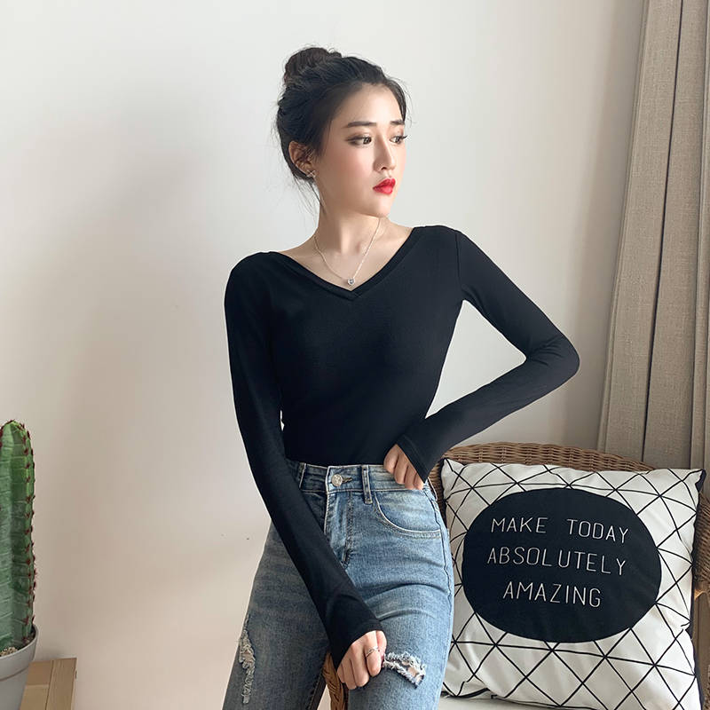 [HCM]Áo thun Tay Dài Cổ Tim