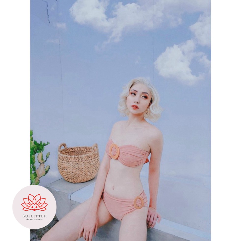 [Có sẵn - Ảnh thật] Bikini khoen đá, khoen gỗ hồng