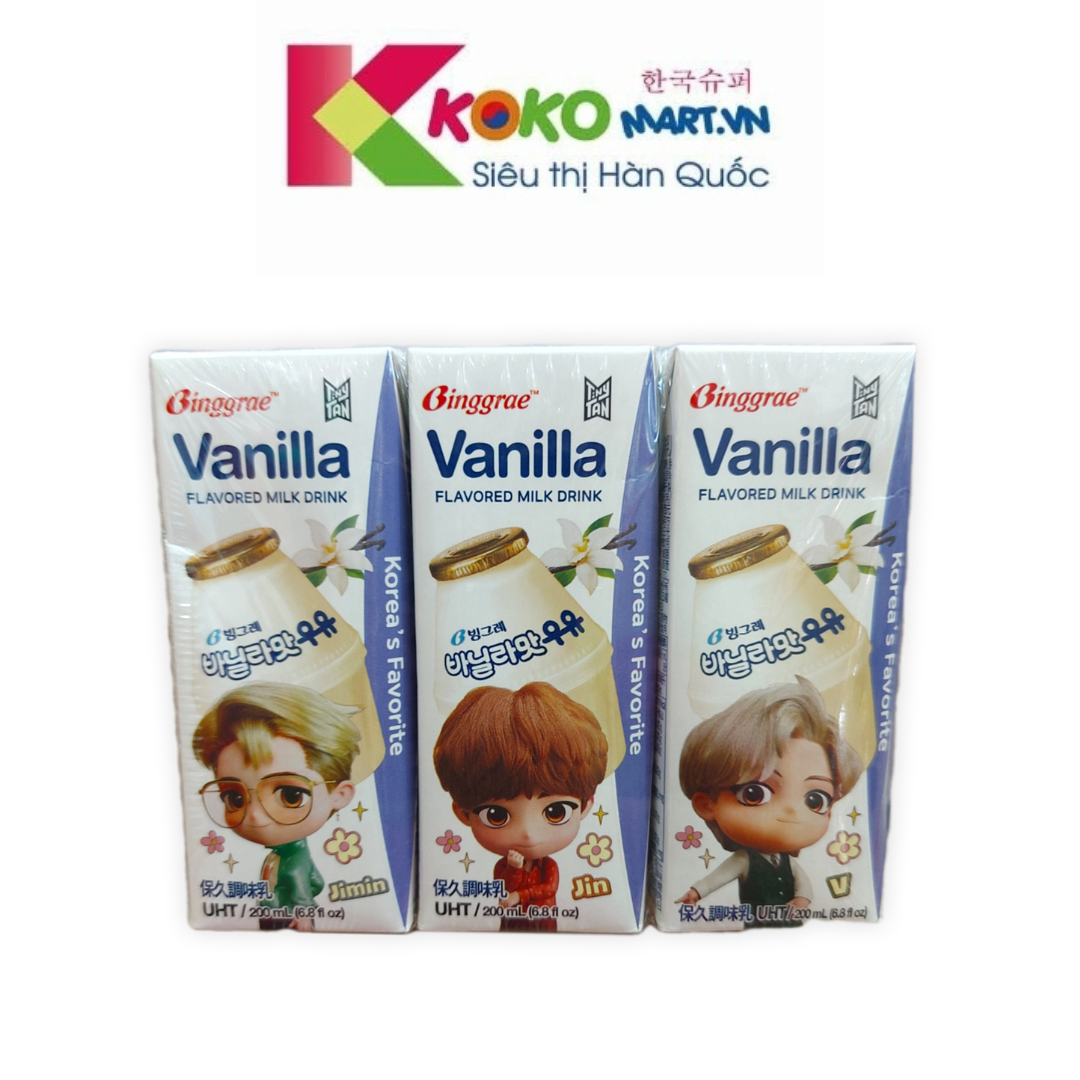 Sữa Hàn Quốc hương Vanilla Binggrae lốc 6 hộp