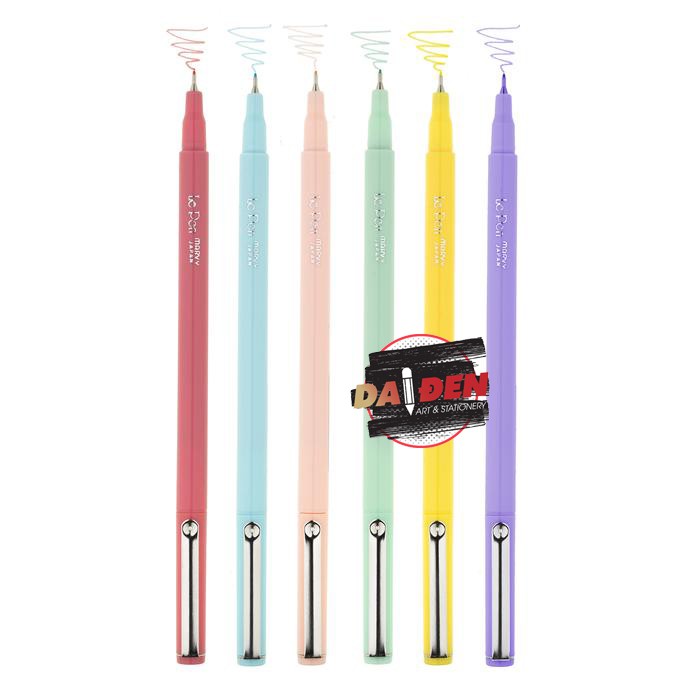[HCM]Bộ 6 Bút Line Marvy Lepen Pastel