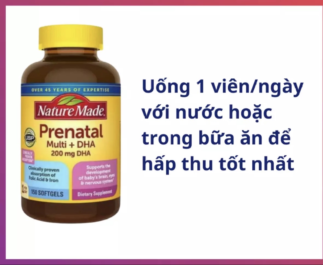 Vitamin Cho Bà Bầu NATURE MADE - Prenatal Multi +DHA
