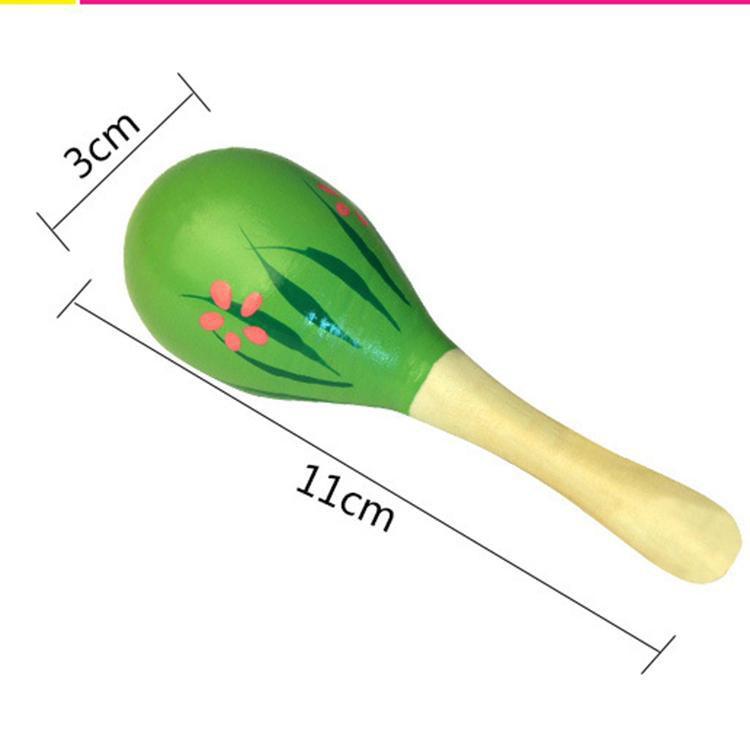Lục lạc gỗ đầu tròn cho bé (Nhiều mẫu màu sinh động) SHOPMEBEE