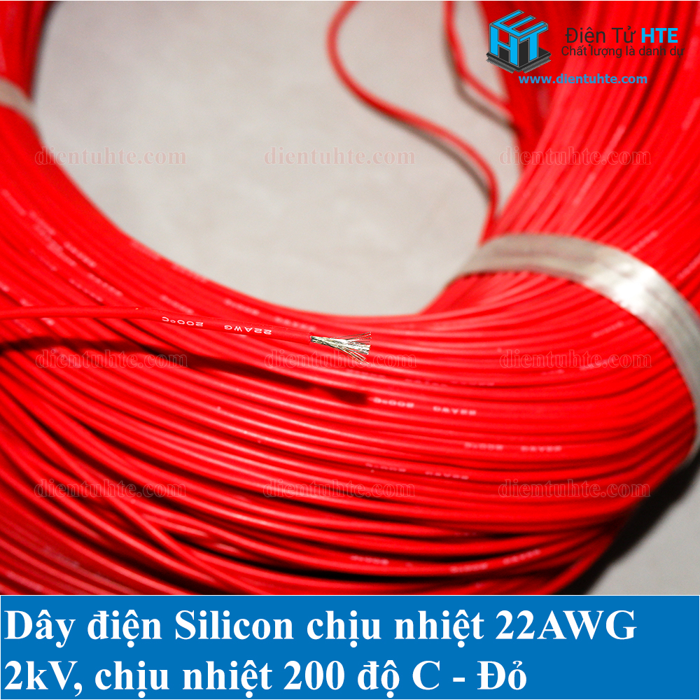 Combo 5 mét Dây điện Silicon chịu nhiệt siêu mềm 22AWG chất lượng cao