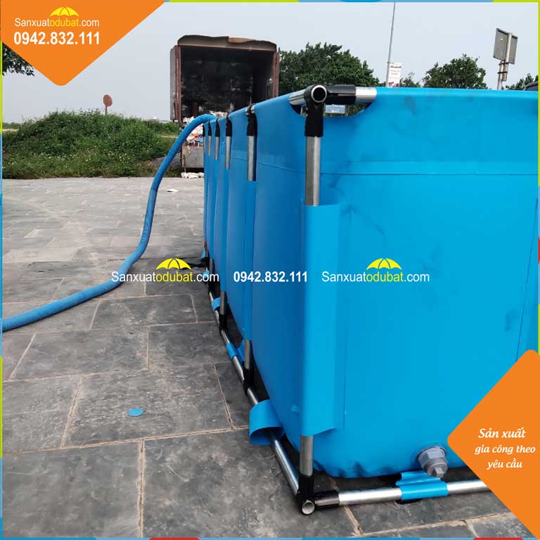 Bể bạt nuôi cá koi KT 2x1.1x0.8m