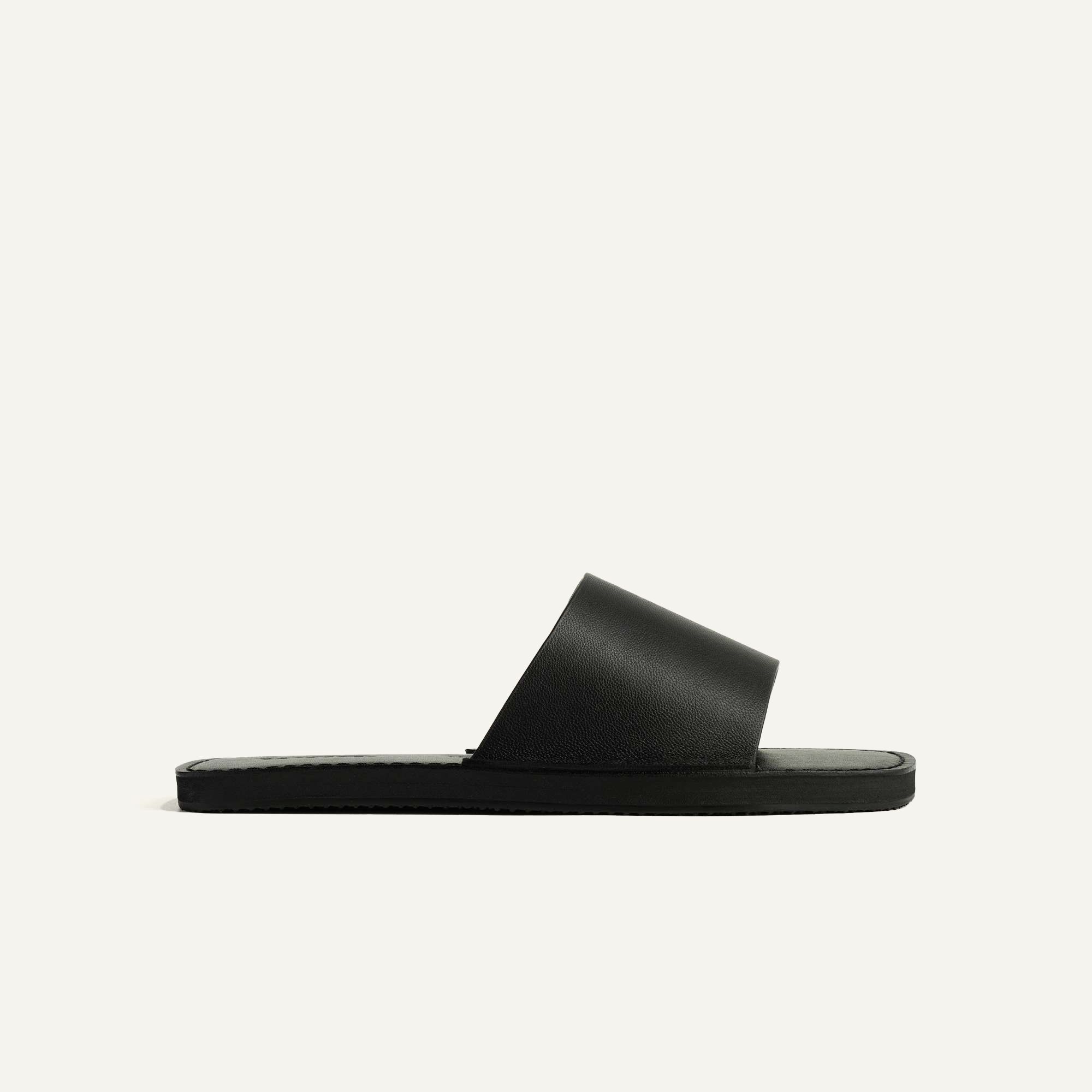 GÔ Sandals Waa. - Màu Đen - Dép Quai Ngang Da Thật